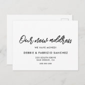 Unsere neue Adresse Moderne Ankündigung Postkarte (Vorne/Hinten)