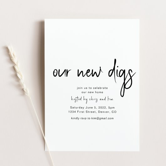 Unsere neue Digs Housewärming-Party Einladung