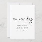 Unsere neue Digs Housewärming-Party Einladung (Vorderseite)