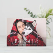 Unsere neue einfache Foto-Mitteilung des Einladung (Stehend Vorderseite)