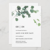 Unsere neue Eukalyptus-Blätter für Hochzeitkarten Save The Date (Vorne/Hinten)