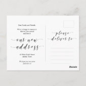 Unsere neue Hausadresse, Ankündigung, Postkarte (Rückseite)