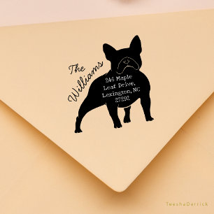 Unsere neue Hausankündigung Bull Dog Rücksendeadre Gummistempel