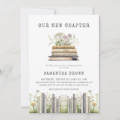 Unsere neue Kapitel Buch Kinderdusche Einladung (Vorderseite)