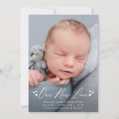 Unsere neue Liebe Skript Foto Geburtsankündigung Ankündigung (Vorderseite)