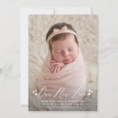 Unsere neue Liebe Skript Foto Geburtsankündigung Ankündigung (Vorderseite)