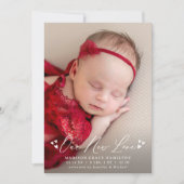 Unsere neue Liebe Skript Foto Geburtsankündigung Ankündigung (Vorderseite)