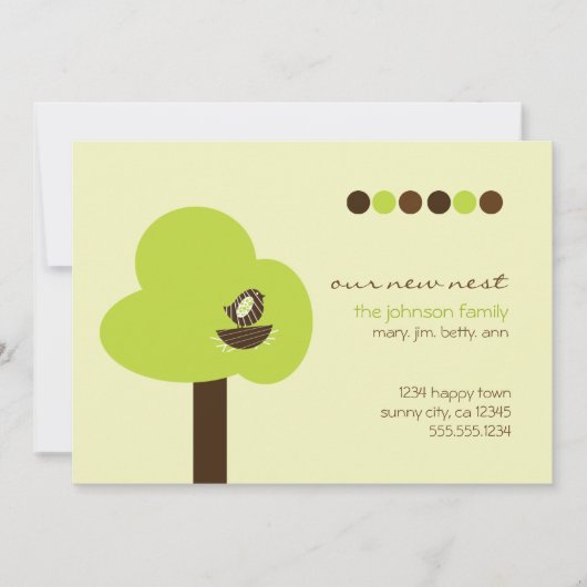 Unsere neue Nestankündigung Ankündigung (Vorderseite)