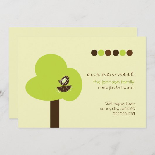 Unsere neue Nestankündigung Ankündigung (Vorne/Hinten)