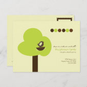 Unsere neue Postkarte für den Nestwechsel (Vorne/Hinten)