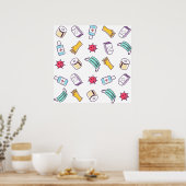 Unsere neue Realität, die für eine Pandemie notwen Poster (Küche)