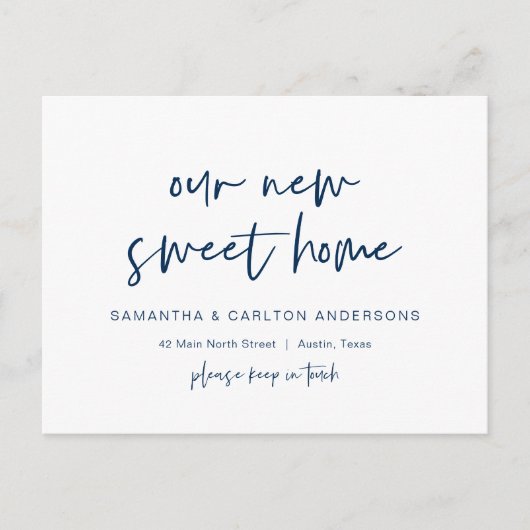 Unsere neue Sweet Zuhause Address Ankündigung, Mod Postkarte (Vorderseite)