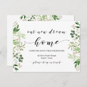 Unsere neue Traumvorstellung Zuhause, Grün, Bewege Postkarte (Vorne/Hinten)