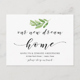 Unsere neue Traumvorstellung Zuhause, Grüne, beweg Postkarte