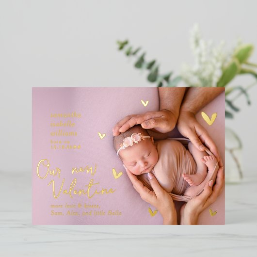 Unsere neue Valentine Gold Foil Ankündigung (Stehend vorne)