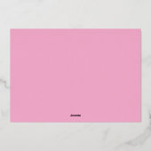 Unsere neue Valentine Gold Foil Ankündigung (Rückseite)