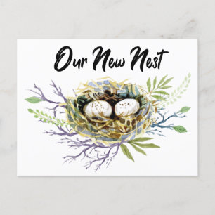 Unsere neue Wasserfarbenbewegung Ankündigungspostkarte