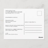 Unsere neue Weihnachtsankündigung auf der Zuhause Postkarte (Rückseite)