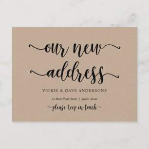 Unsere neue Zuhause-Adresse, Bewegungsanzeige, Kra Postkarte