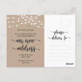 Unsere neue Zuhause-Adresse, Bewegungsanzeige, Kra Postkarte (Rückseite)