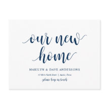 Unsere neue Zuhause-Adresse, die Ankündigung von Ä