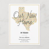 Unsere neue Zuhause - Ankündigung über die Bewegun Postkarte (Vorderseite)