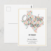 Unsere neue Zuhause - Ankündigung über die Bewegun Postkarte (Vorne/Hinten)