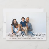 Unsere neue Zuhause Elegant Script Family Foto Mov Ankündigung (Vorderseite)