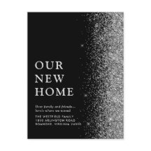 Unsere neue Zuhause Elegante Silver Glitzer Black