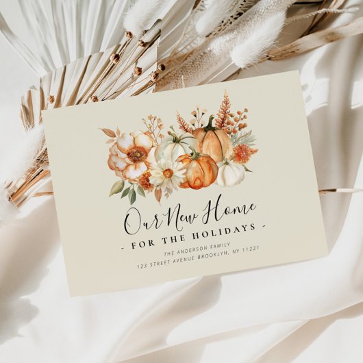 Unsere neue Zuhause Erntedank-Ankündigung Postkarte
