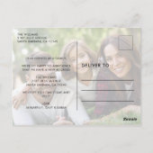 Unsere neue Zuhause Modern Foto Moving Ankündigung Postkarte (Rückseite)