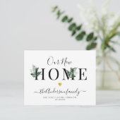 Unsere neue Zuhause Moving-Ankündigung Postkarte (Stehend Vorderseite)