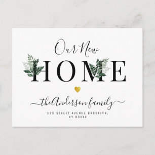Unsere neue Zuhause Moving-Ankündigung Postkarte