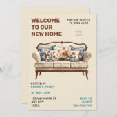 Unsere neue Zuhause-Party Einladung (Vorne/Hinten)