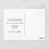 Unsere neue Zuhause Potted Palm Pflanze Bewegende  Postkarte (Rückseite)