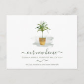 Unsere neue Zuhause Potted Palm Pflanze Bewegende  Postkarte (Vorderseite)