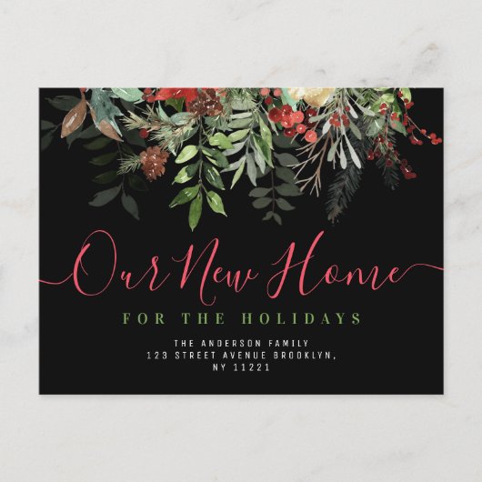 Unsere neue Zuhause-Skripte schreiben neue Zuhause Postkarte (Vorderseite)