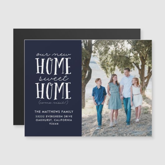 Unsere neue Zuhause Sweet Zuhause Moving Ankündigu Magneteinladung (Vorne/Hinten)