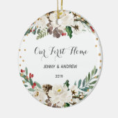 Unsere neue Zuhause Weihnachten Keramik Ornament (Links)