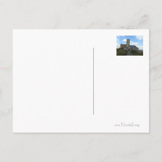 Unsere neue Zuhause - Wir haben Schlosskarten vers Ankündigungspostkarte (Rückseite)