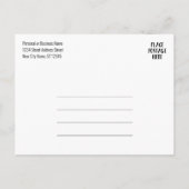 Unsere neuen Adressinformationen mit dem Firmenlog Ankündigungspostkarte (Rückseite)