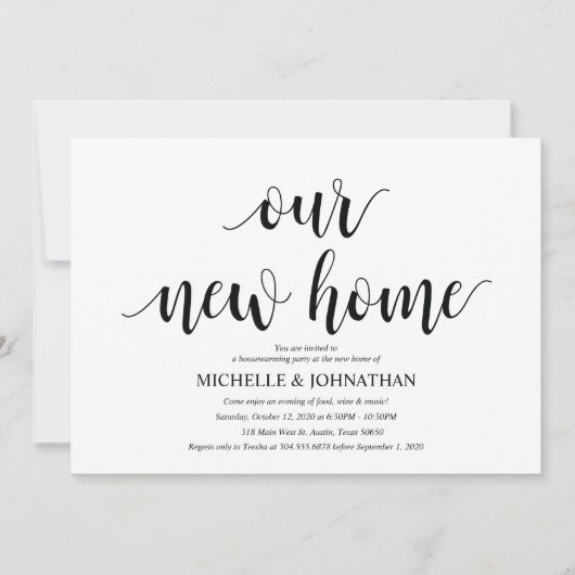 Unsere neuen Karten für die Zuhause, die Party Ein (Vorderseite)