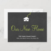 Unsere neuen Zuhause-Adressenwechsel Ankündigungspostkarte (Vorne/Hinten)