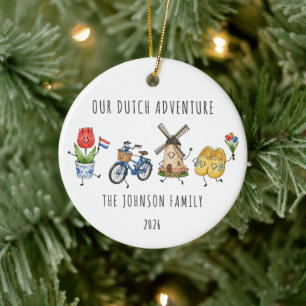 Unsere niederländische Abenteuerfamilie Niederland Keramik Ornament