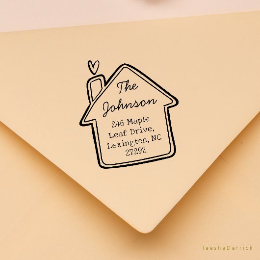 Unsere Niedliche Rücksendeadresse zur Ankündigung  Gummistempel