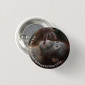 Unsere Orangutane gerettet Button (Vorne & Hinten)
