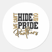 Unsere Panther Pride Gold Panthers School kann nic Runder Aufkleber (Vorderseite)