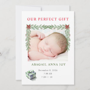 Unsere perfekte Geschenk-Baby-Ankündigung Einladung