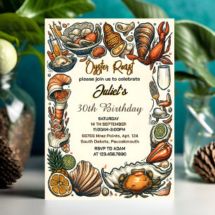 Unsere Perlmuschel am Strand am 30. Geburtstag Einladung