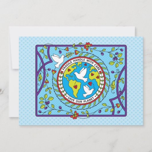 Unsere Planet_Flat Karte 7" x 5" gerettet (Vorderseite)